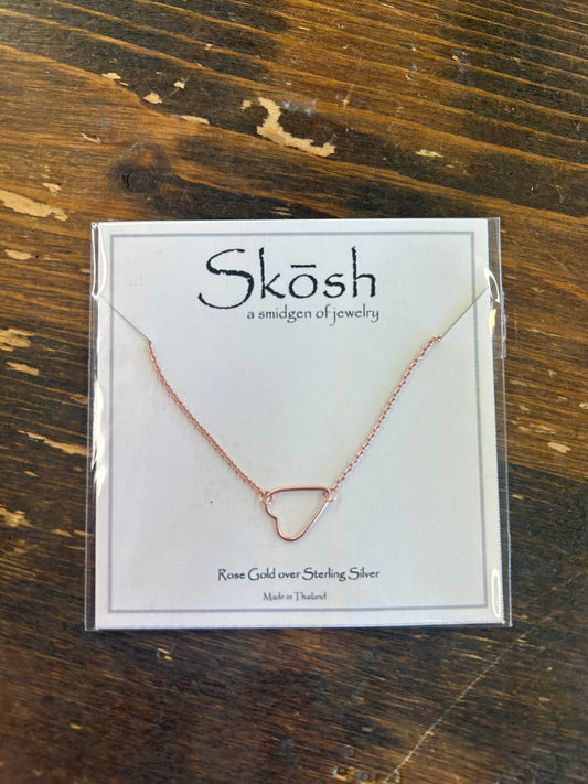 Stretched Open Heart Necklace