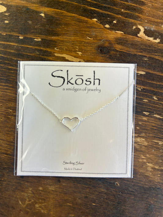 Rounded Open Heart Necklace