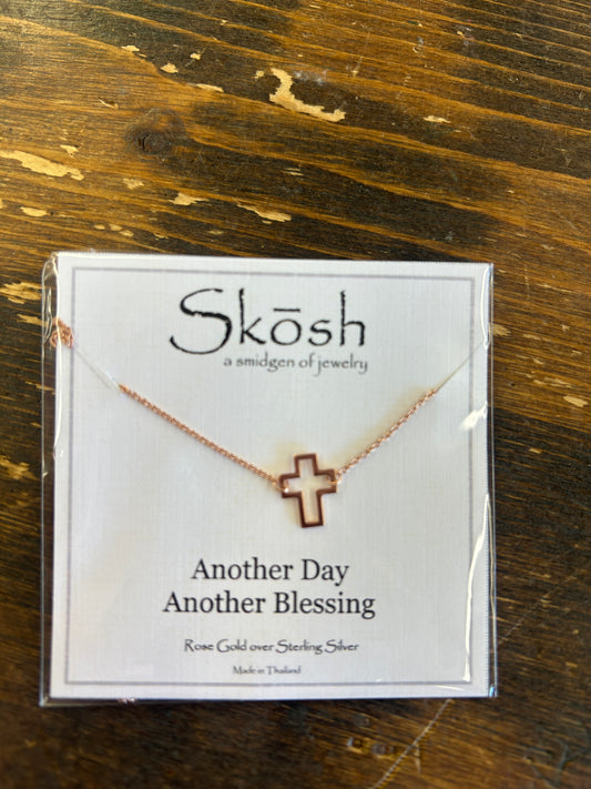 Sideways Open Cross Necklace