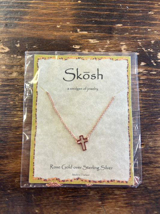 Tiny Open Cross Necklace