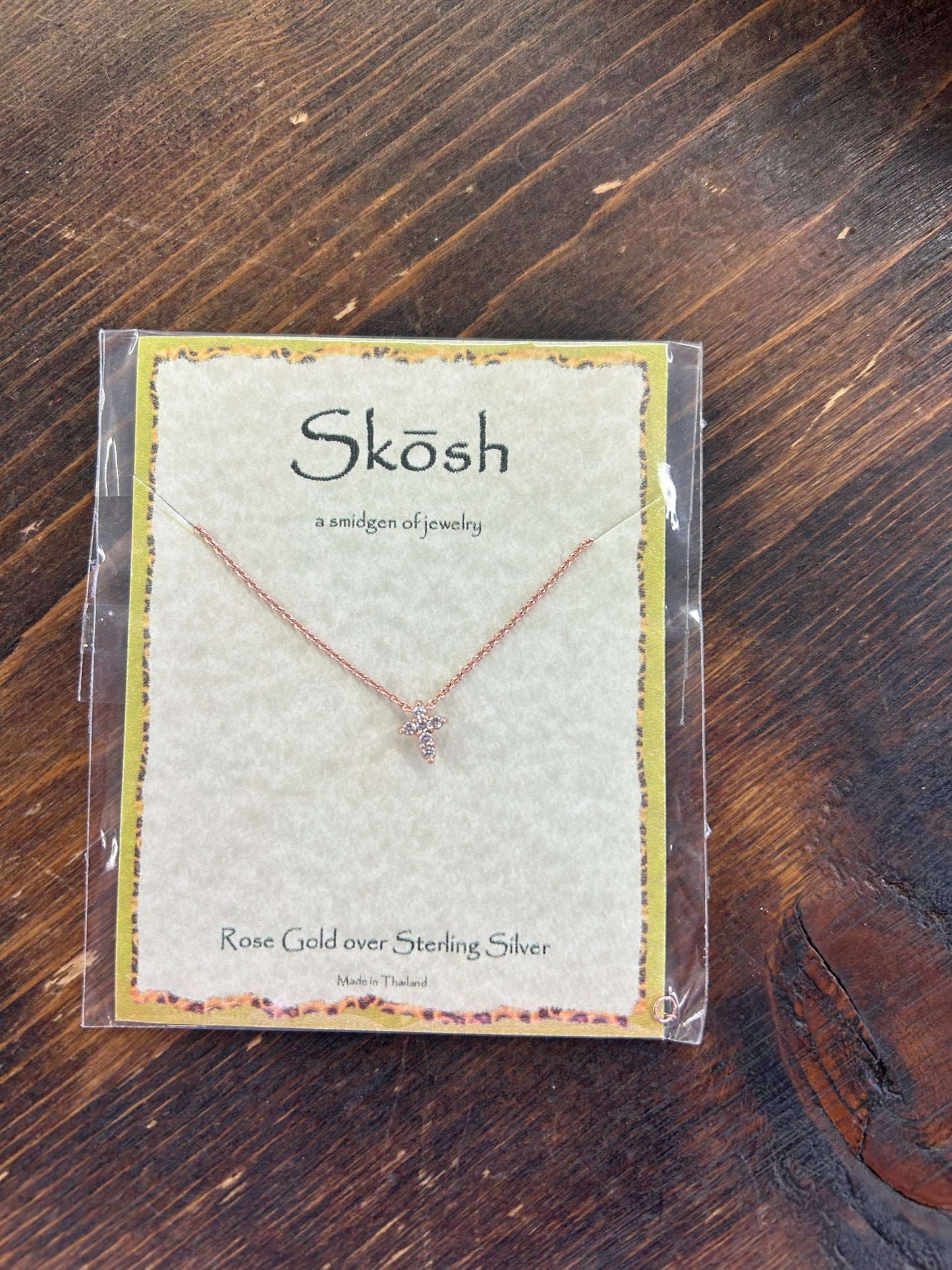 Tiny Diamond Cross Necklace