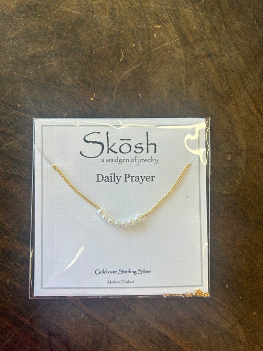 Daily Prayer Pearl Necklace