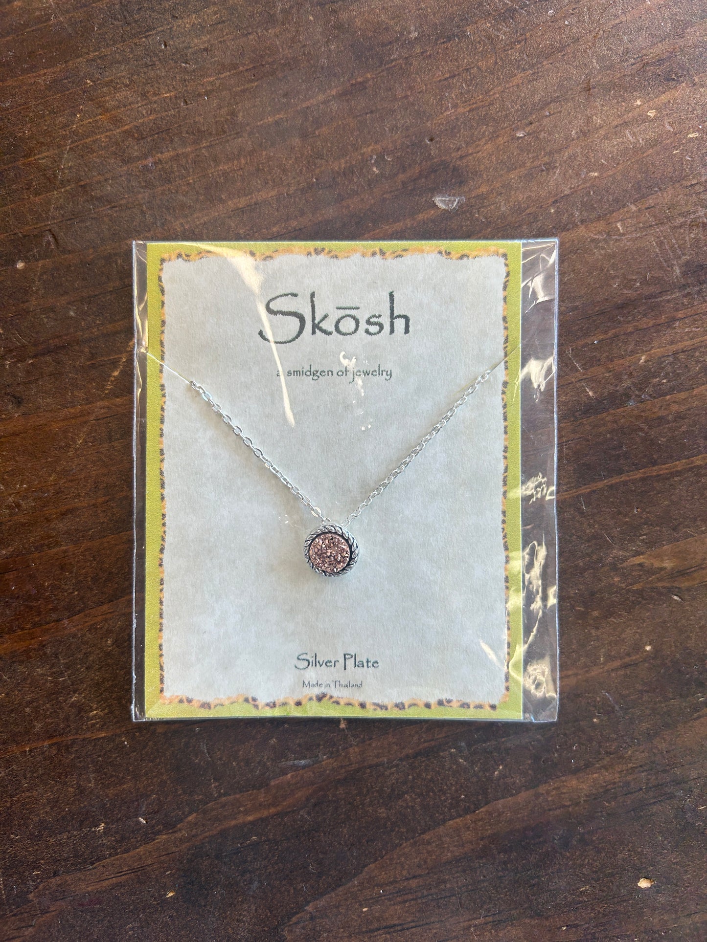 Silver Chain w/ Colored Stone Necklace