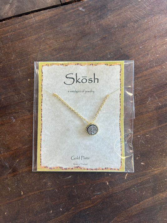 Gold Chain w/ Colored Stones Necklace