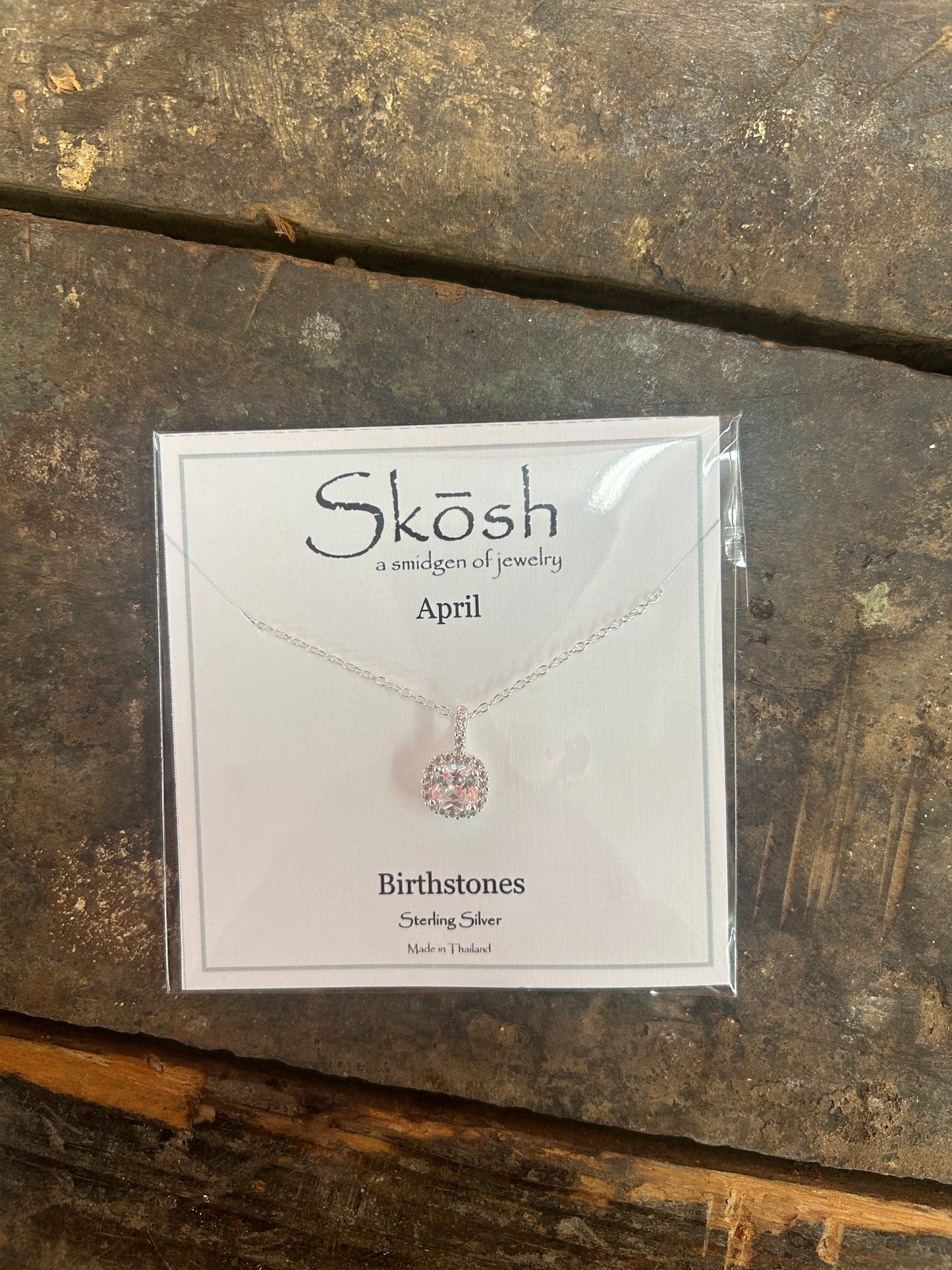 Silver Birthstone Necklace