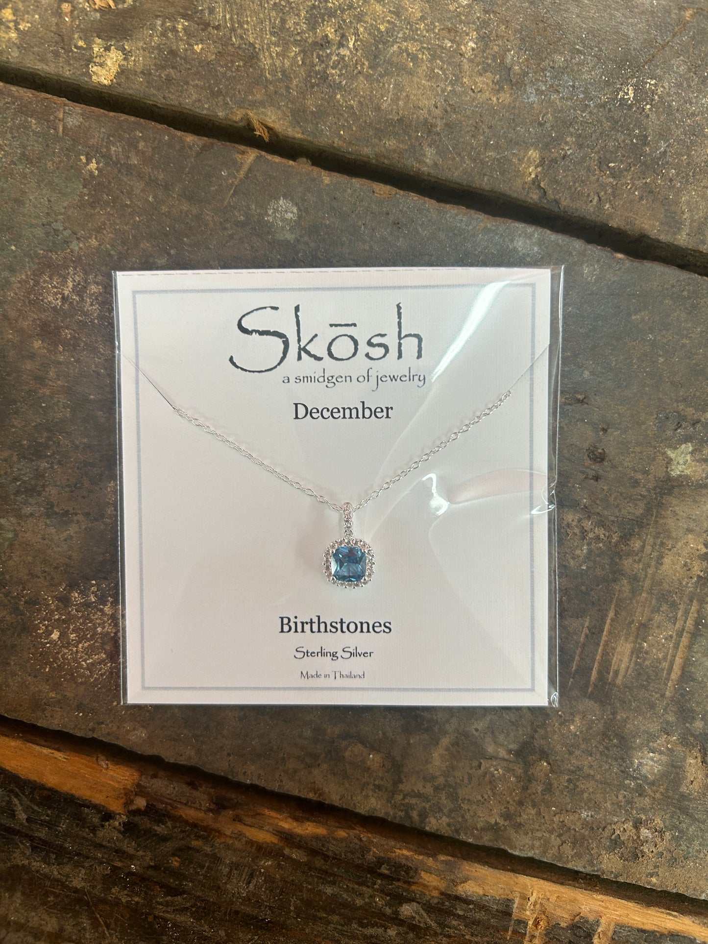 Silver Birthstone Necklace