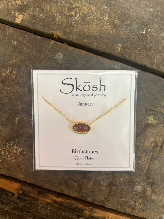 Gold Birthstone Necklace