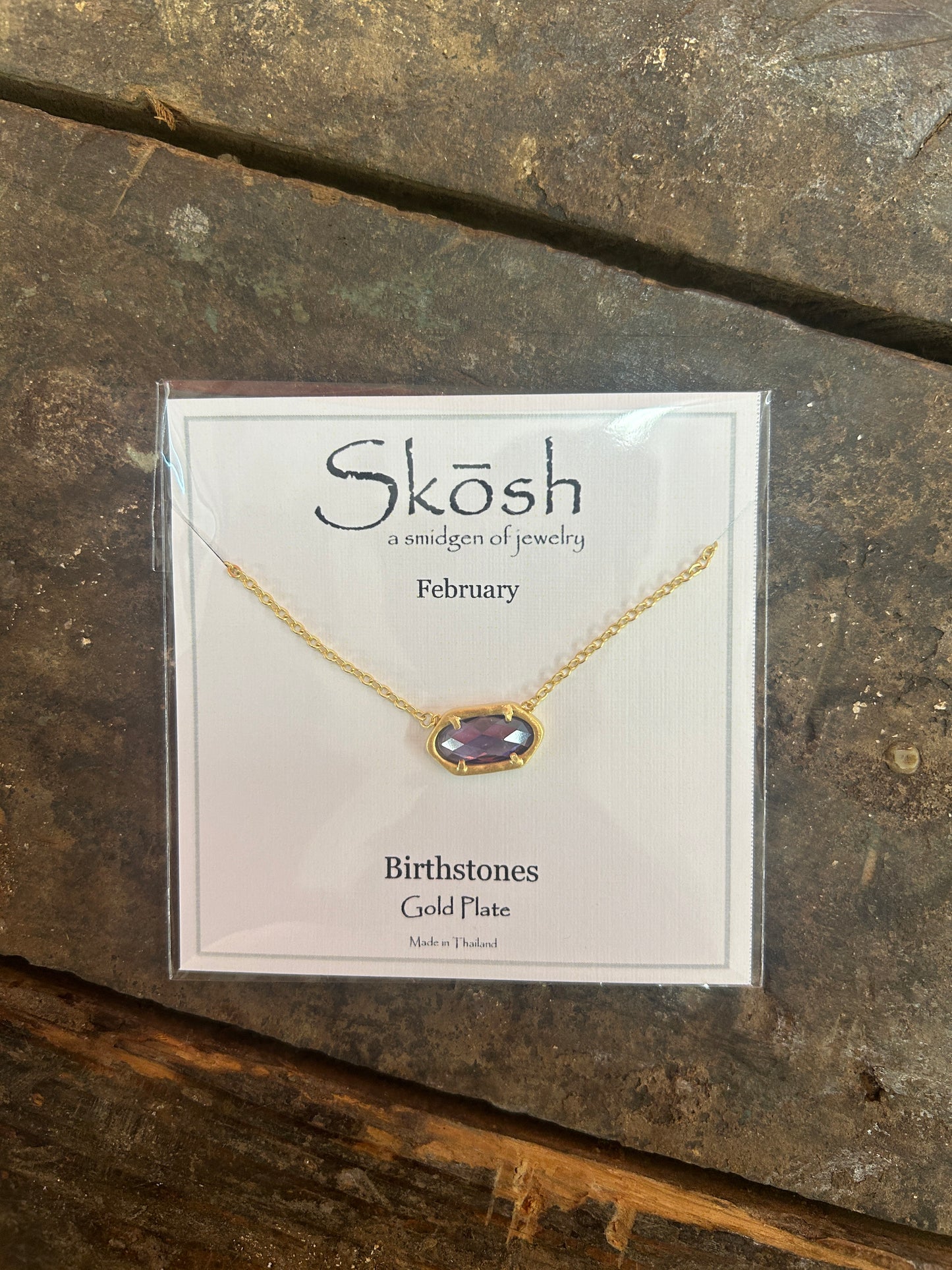 Gold Birthstone Necklace