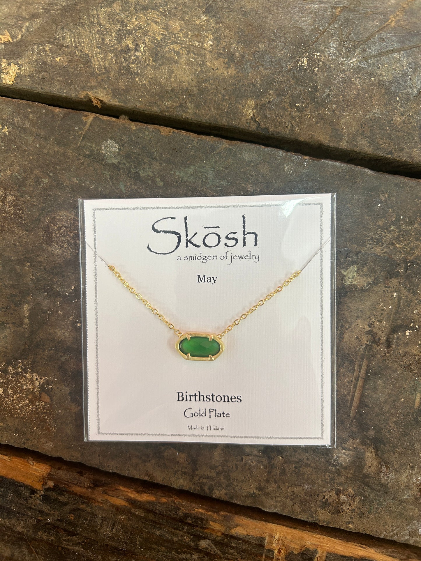 Gold Birthstone Necklace