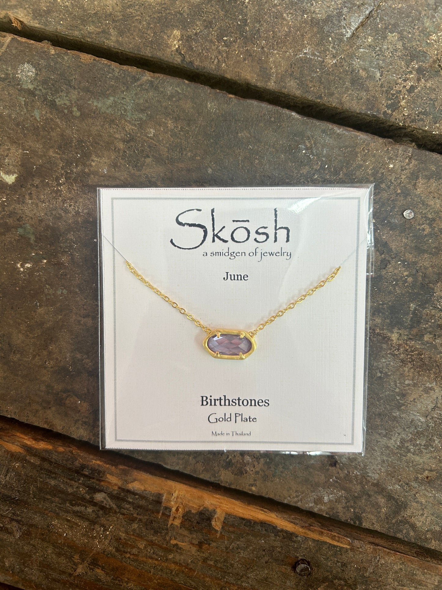 Gold Birthstone Necklace