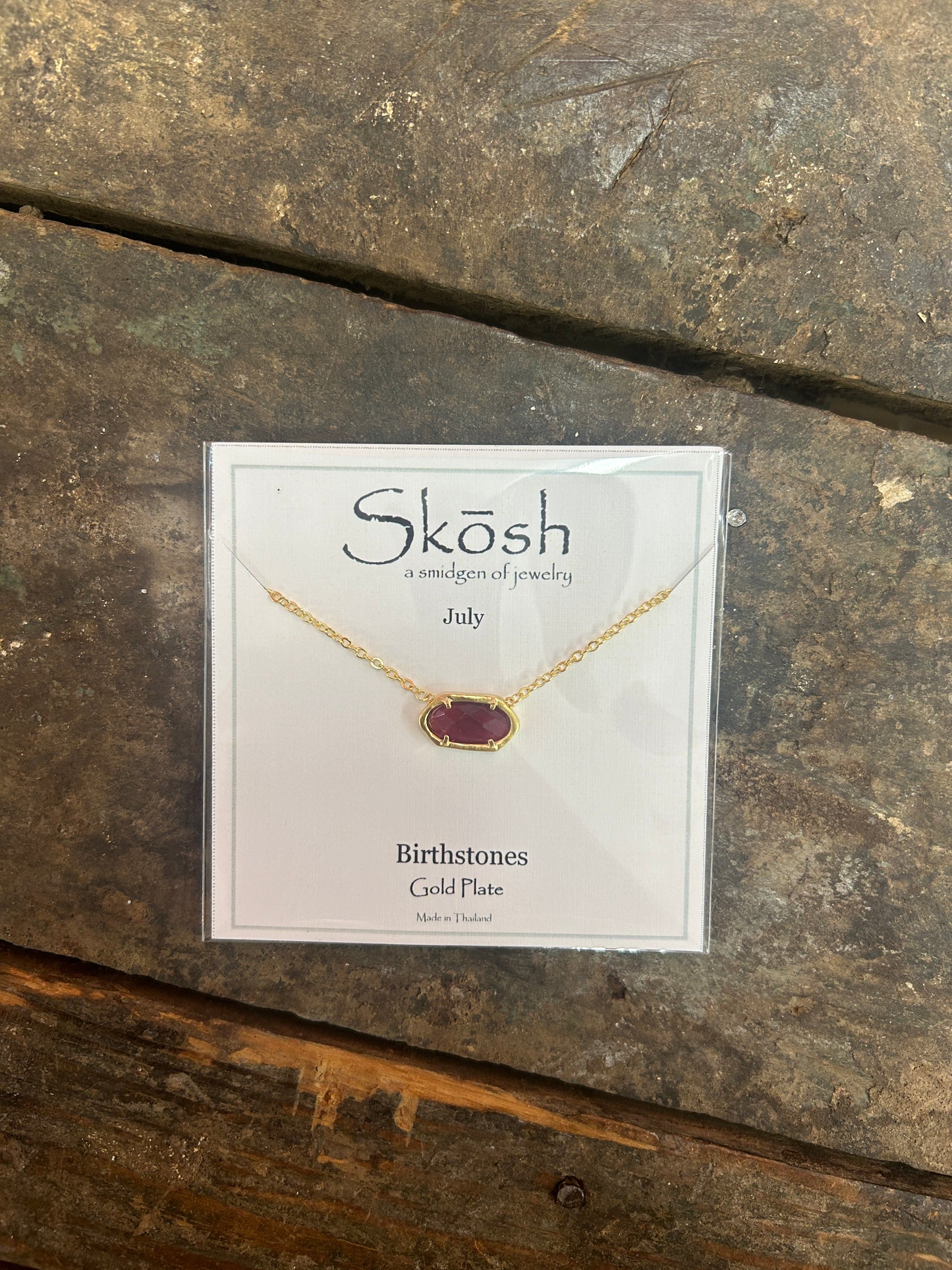 Gold Birthstone Necklace