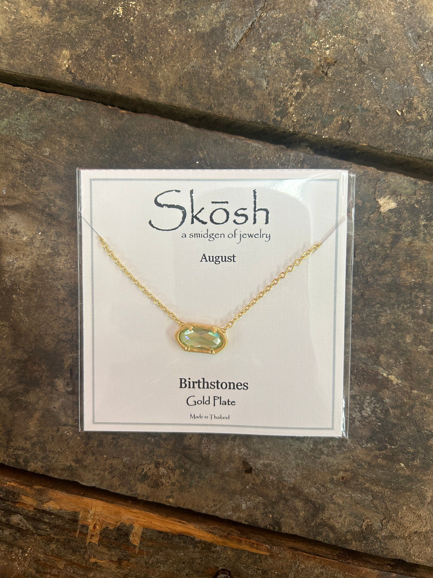 Gold Birthstone Necklace