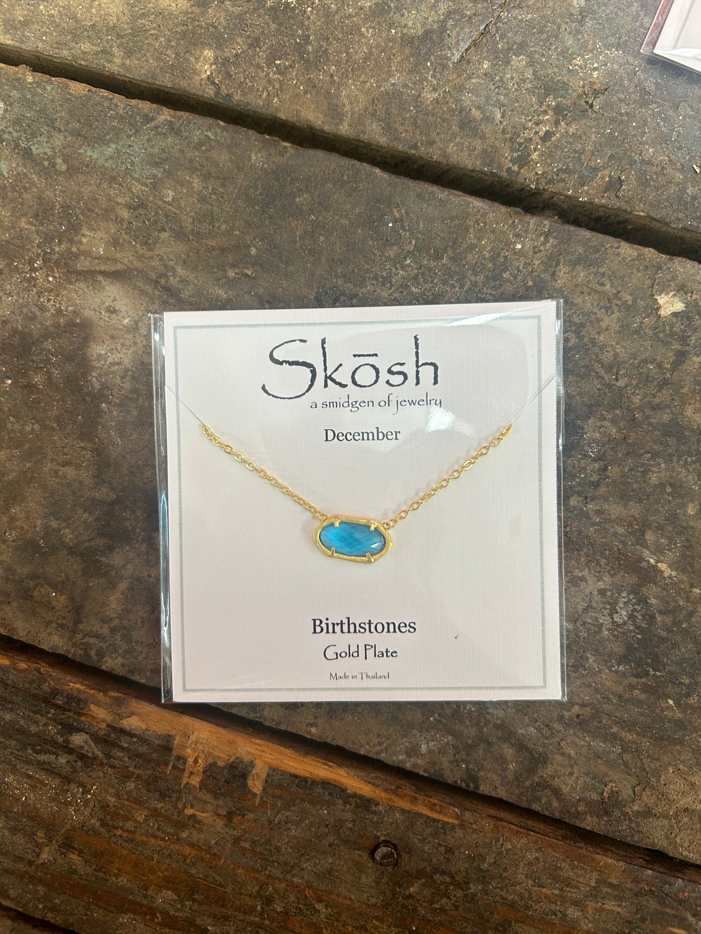 Gold Birthstone Necklace