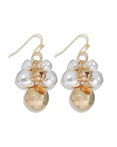 Gold + Silver Jingle Bells Earrings