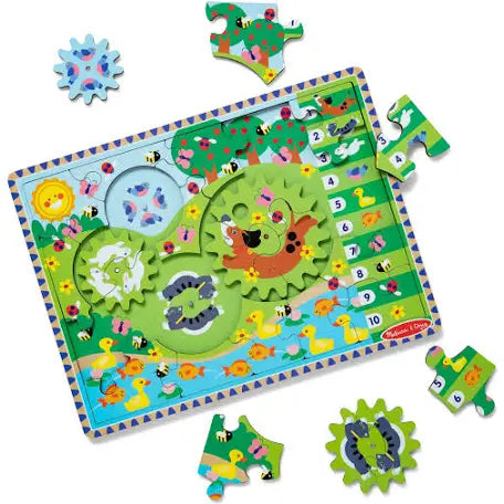 Animal Chase Wooden Gear Puzzle