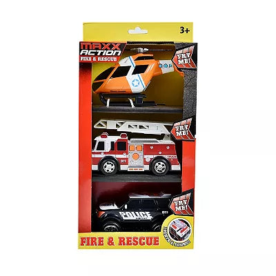 Mini Rescue Vehicles 3 pack