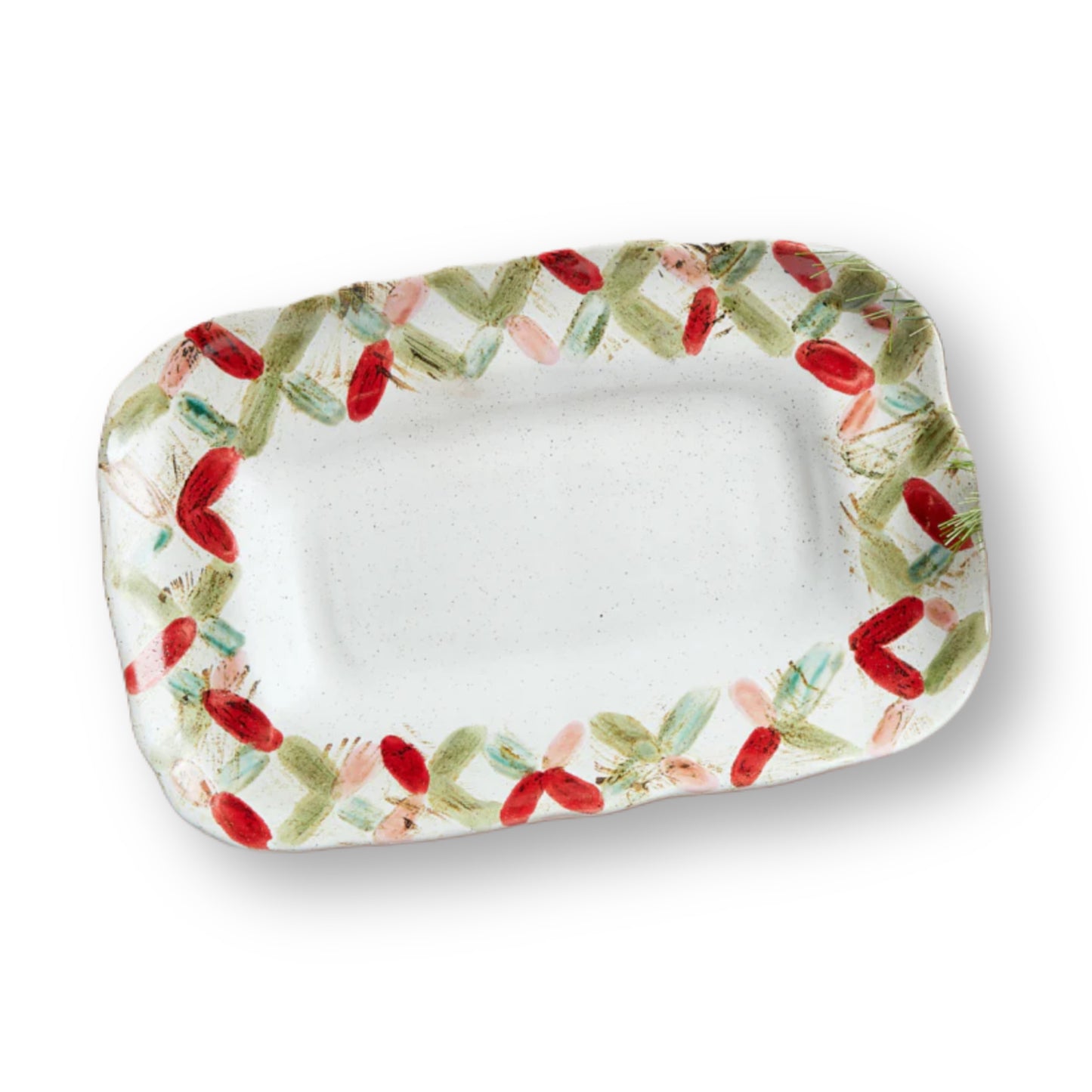 Criss Cross Garland Rectangle Dish