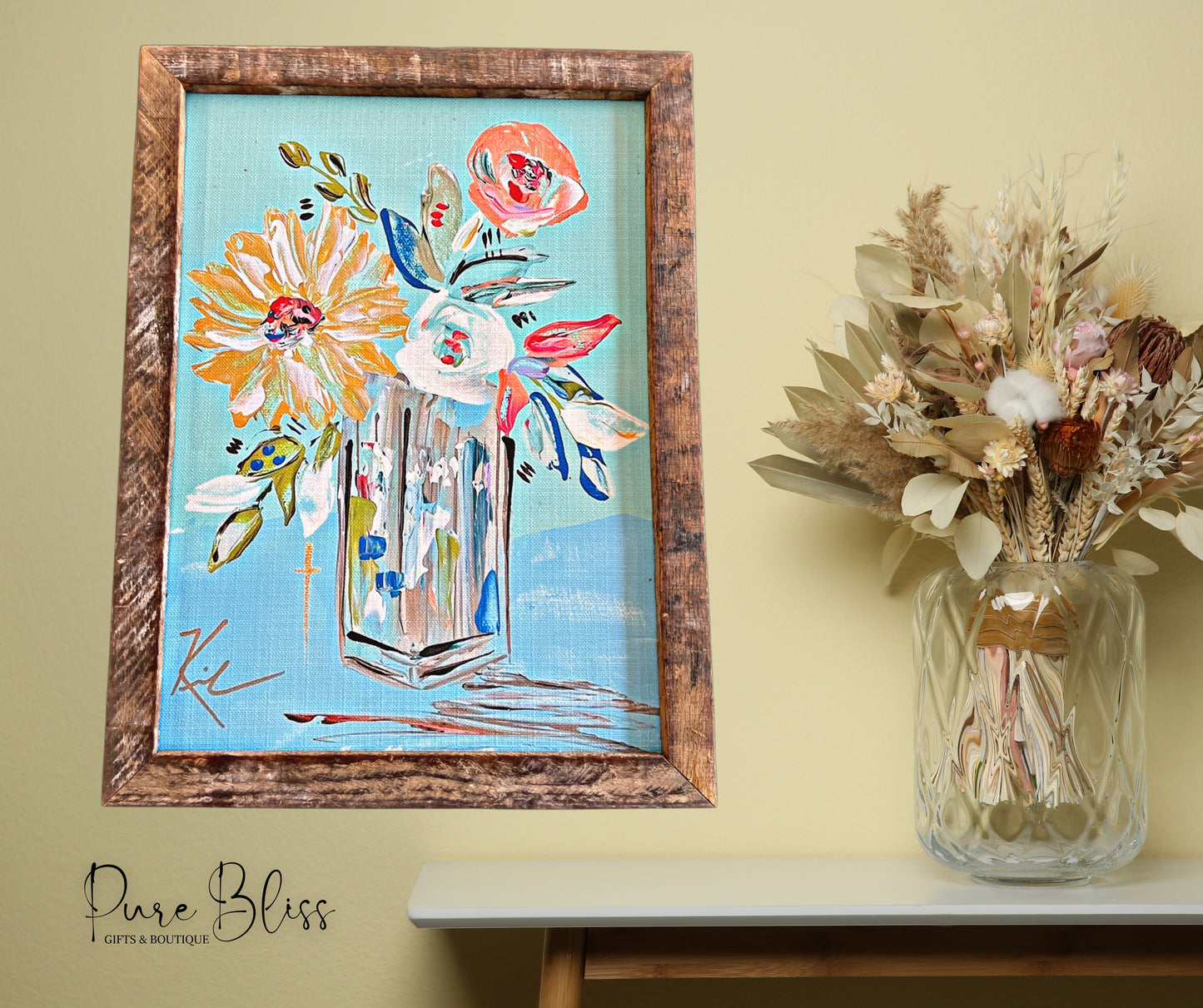 Blue Floral Painting 18x24