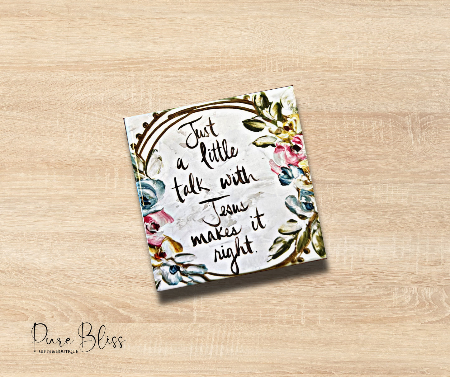 Talk With Jesus Coaster
