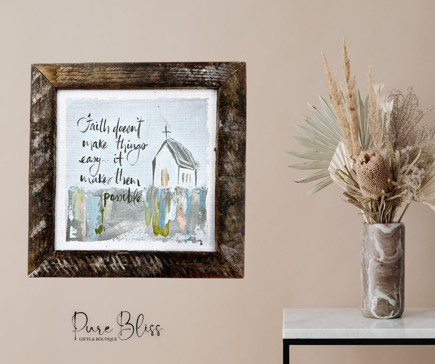 Faith Makes Things Possible Painting 12x12