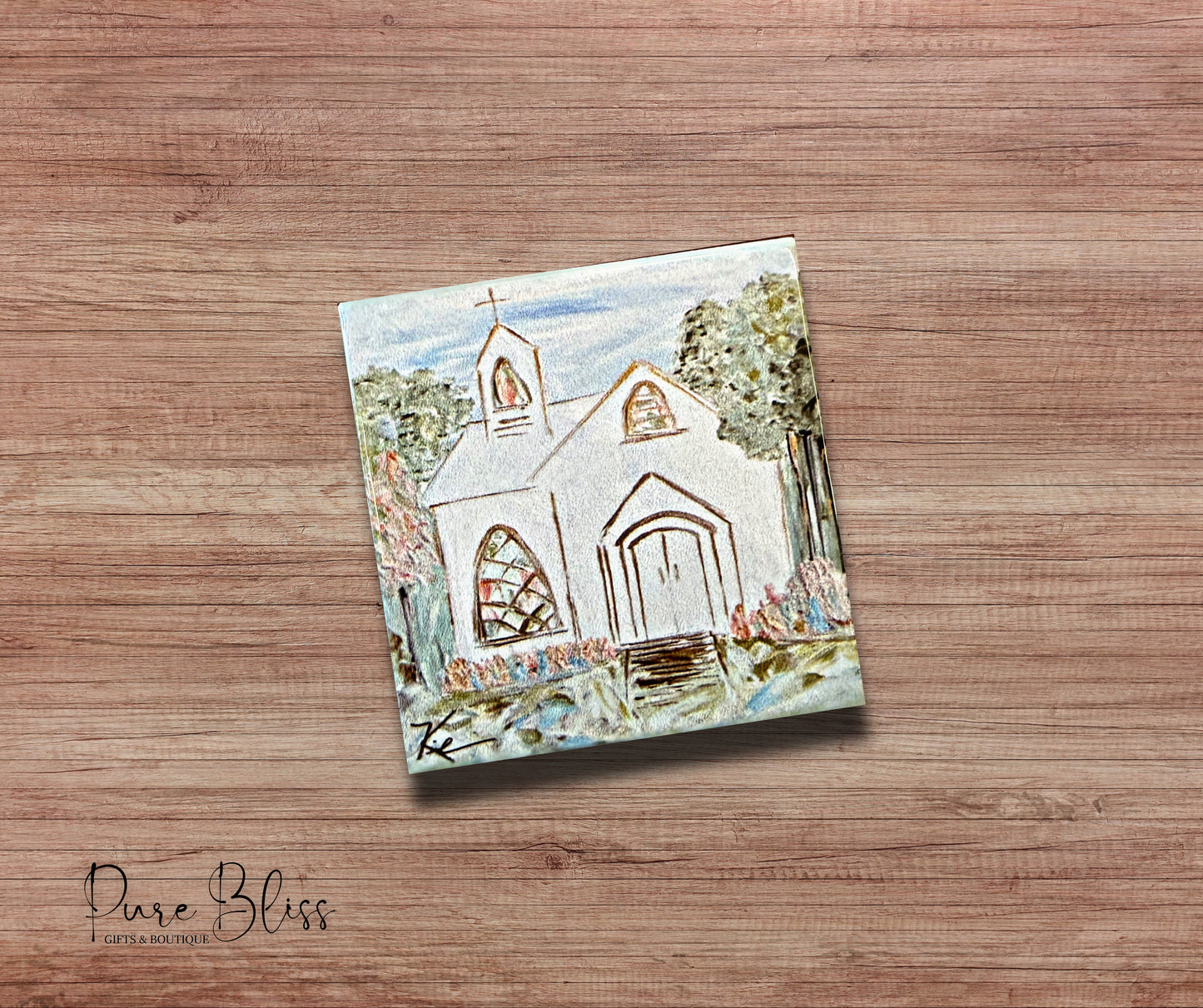 Pastel Church Coaster