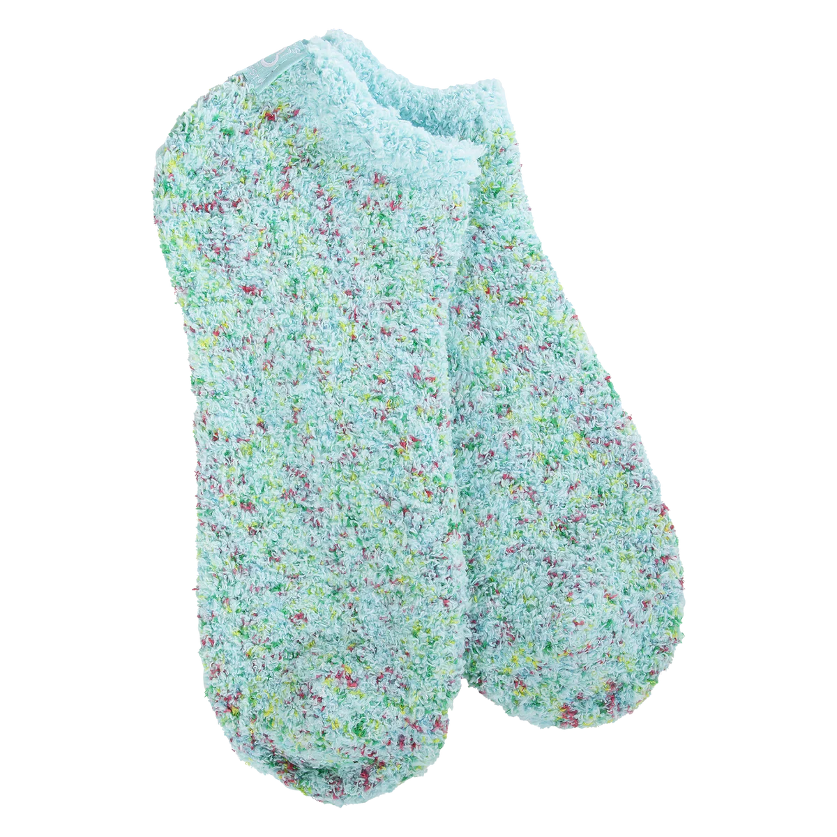 Cozy Low Worlds Softest Socks + Aqua Blue Confetti