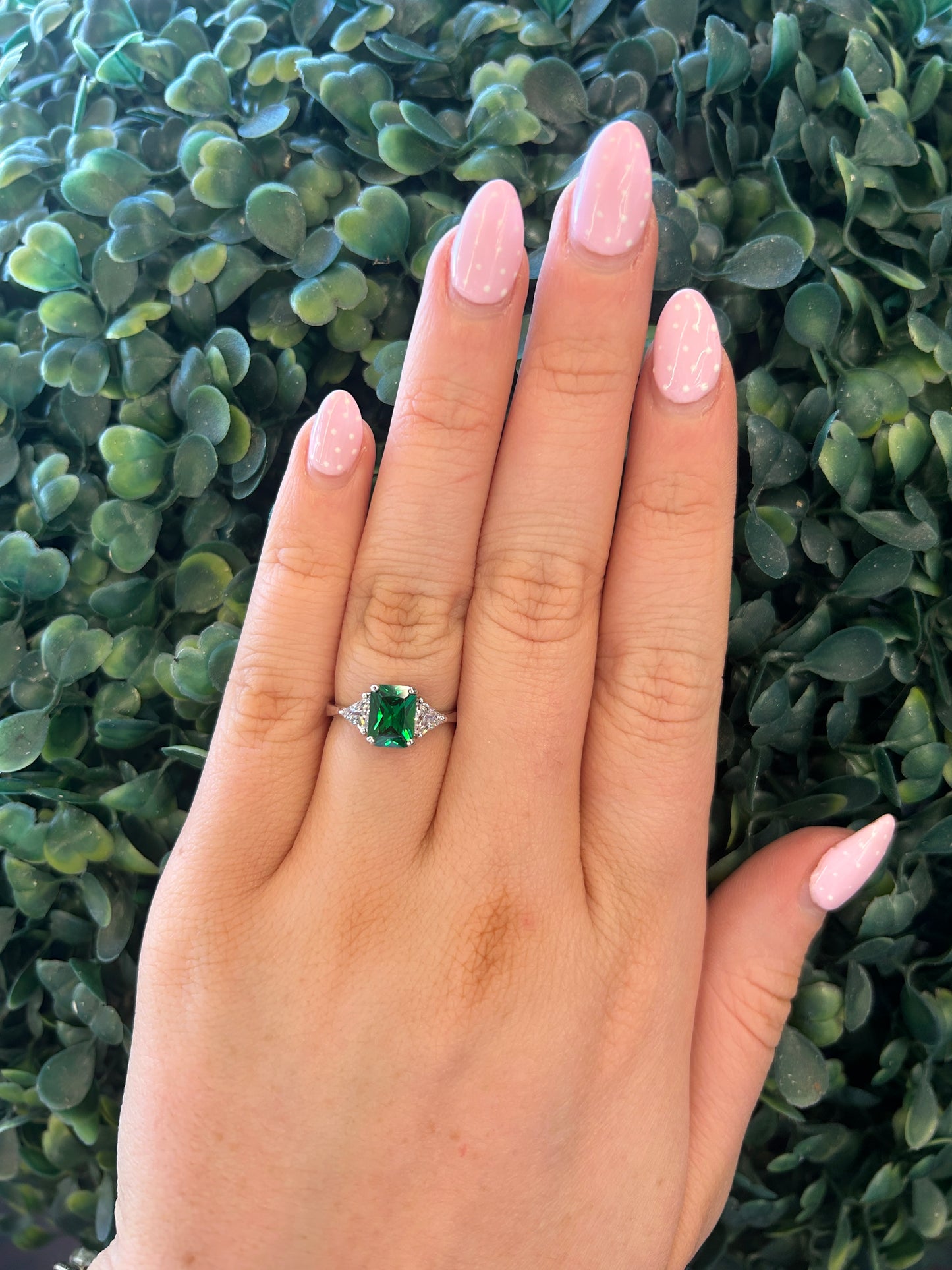 Dainty Emerald Ring