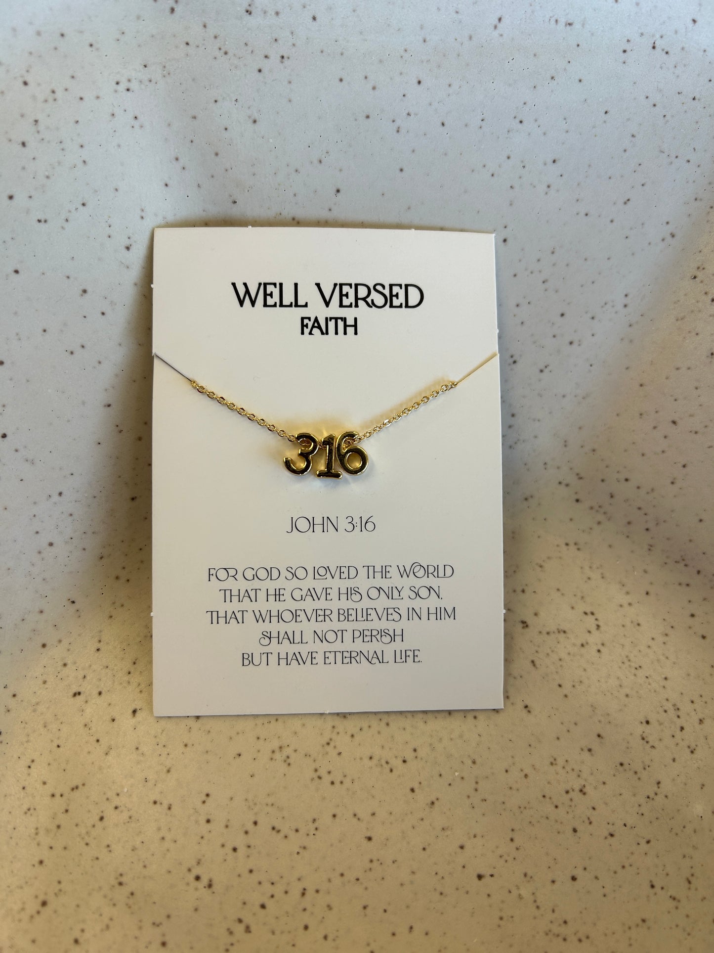 John 3:16 Gold Necklace