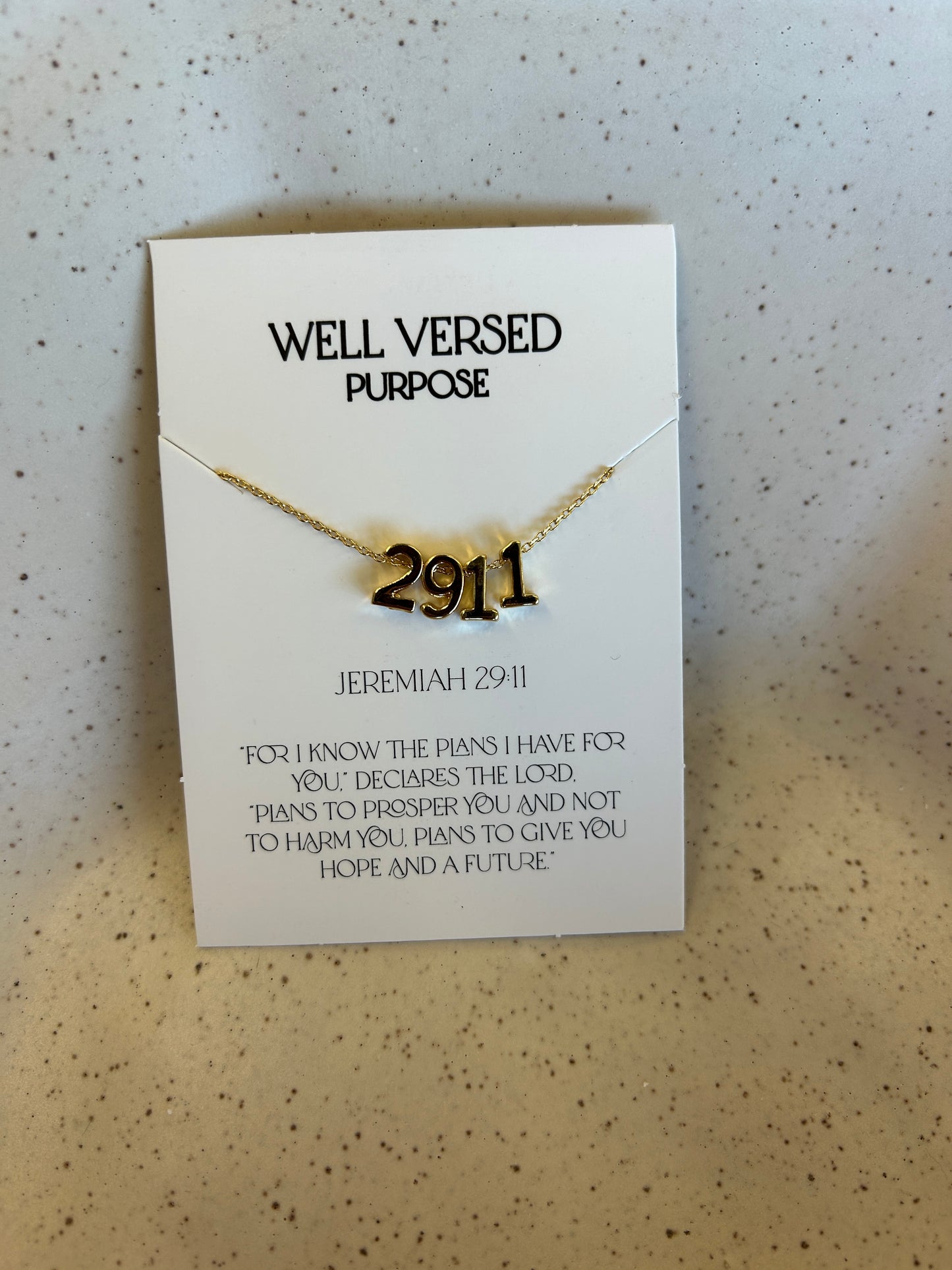 Jeremiah 29:11 Gold Necklace