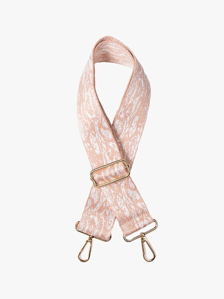 Leopard - Pink/White Guitar Strap