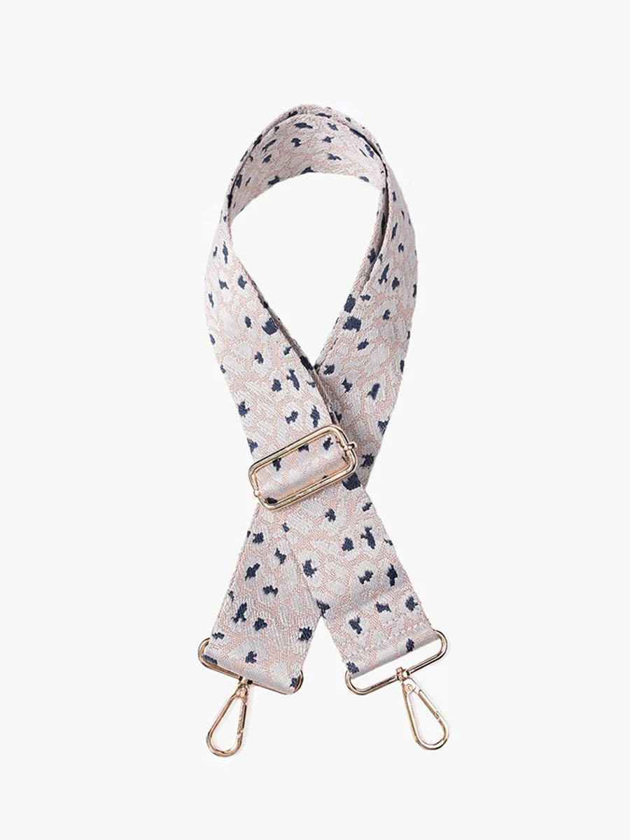 Leopard - Taupe/Grey Guitar Strap