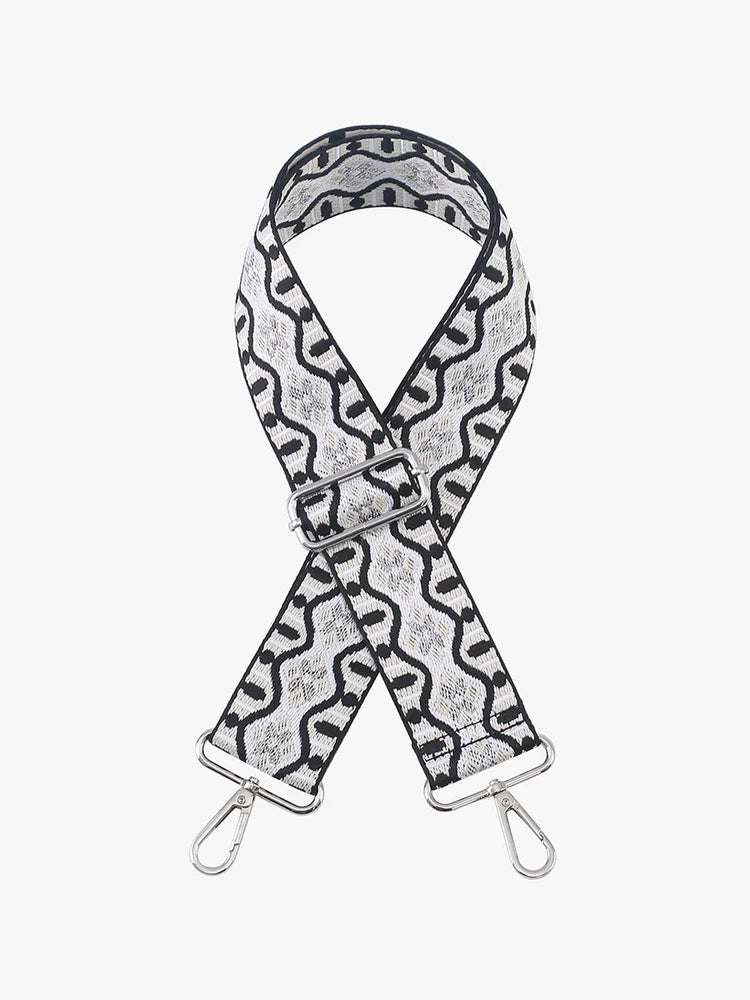 Wave - Black/White Guitar Strap