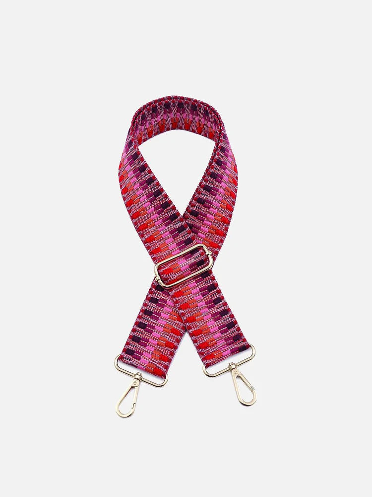 Aztec - Purple/Red Guitar Strap