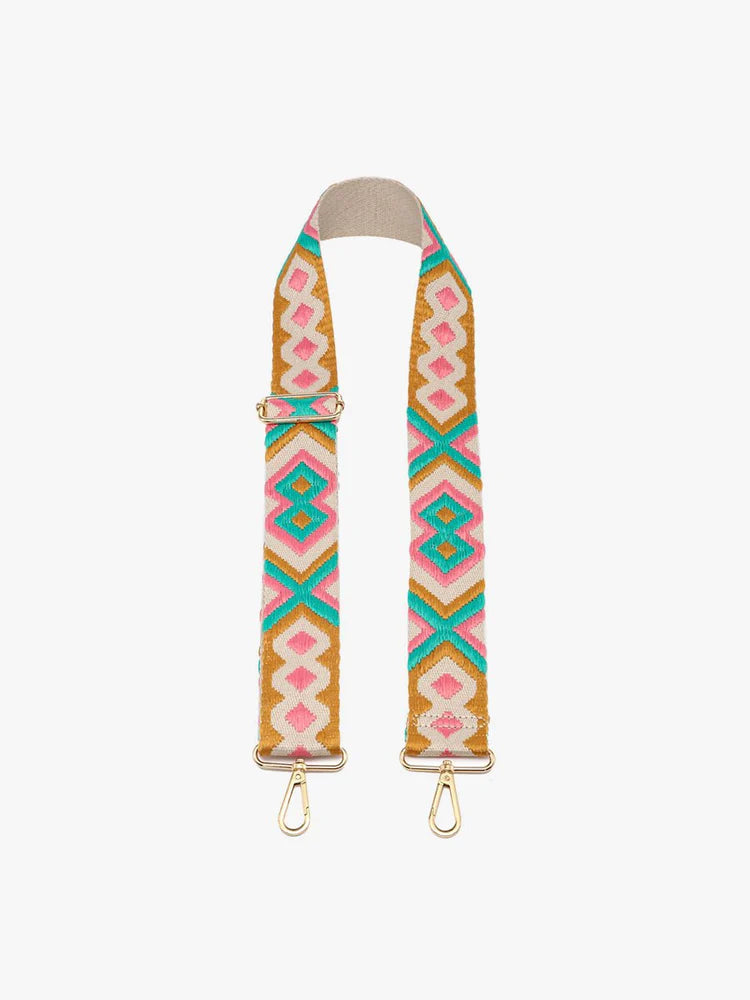 Bohemian - Pink/Green Guitar Strap