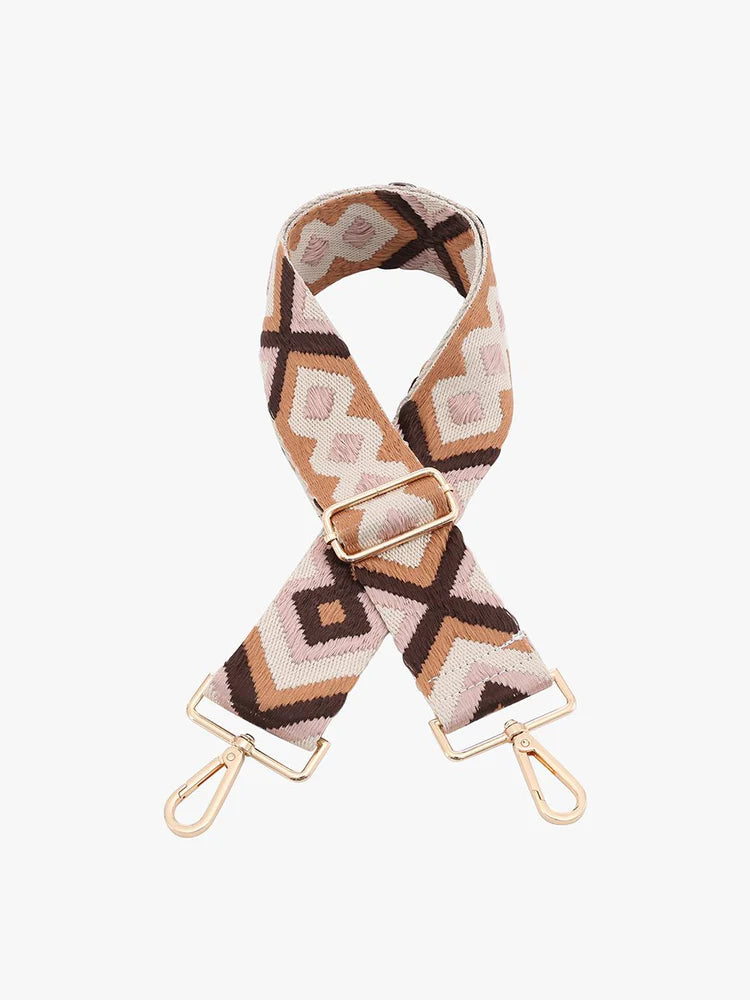 Bohemain - Camel/Pink Guitar Strap
