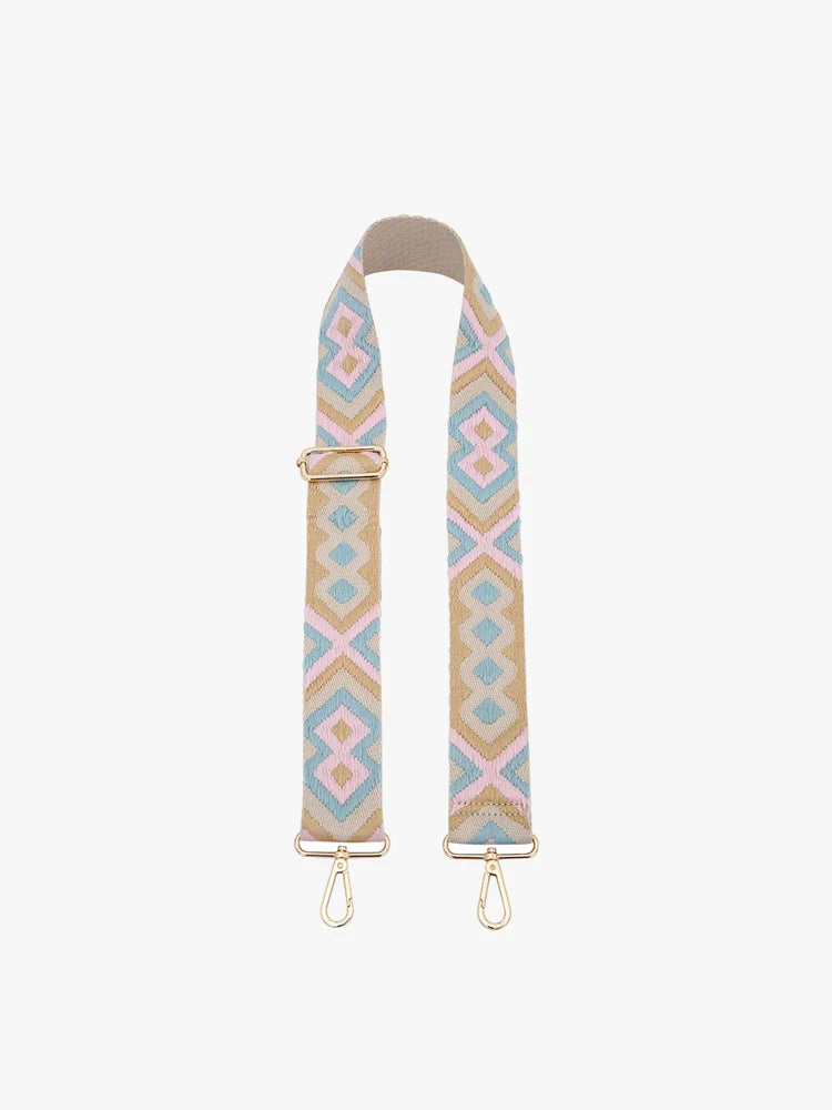 Bohemain - Teal/Light Pink Guitar Strap