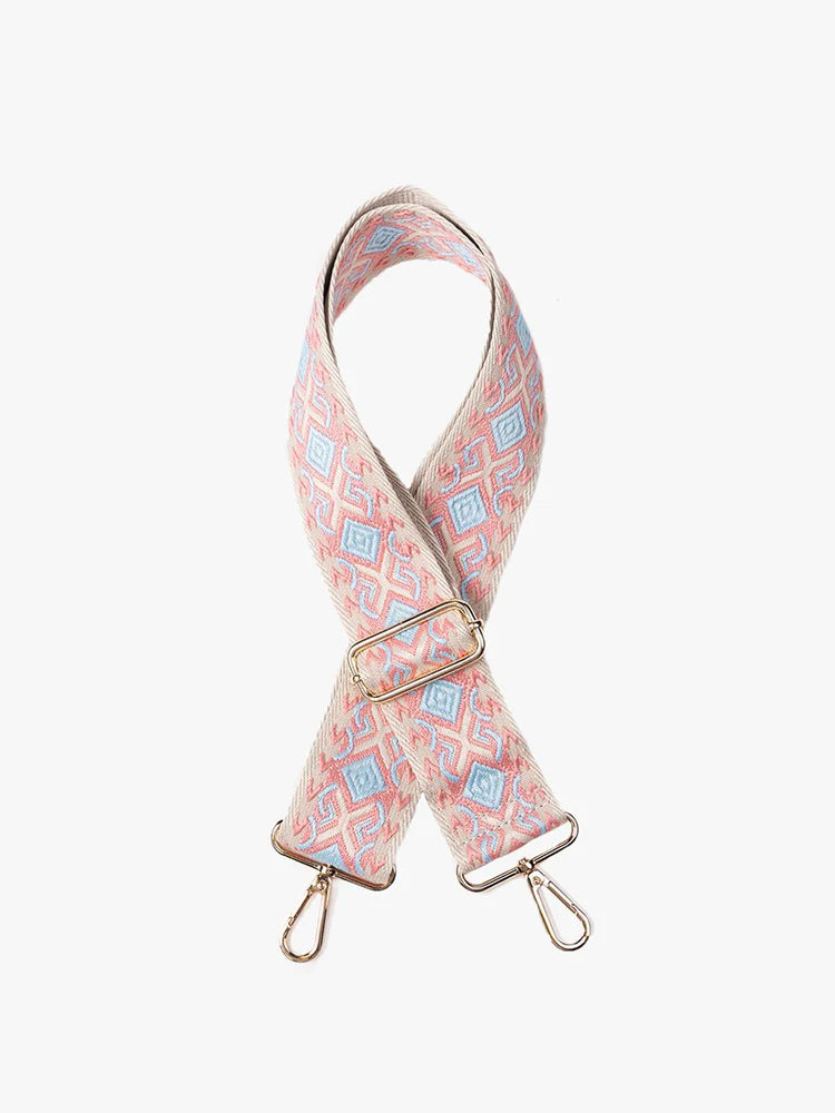 Diamond - Coral/Light Blue Guitar Strap