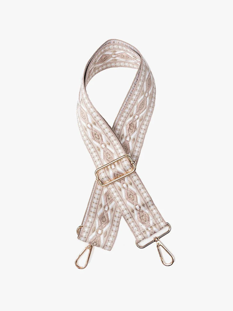 Diamond - Taupe/White Guitar Strap