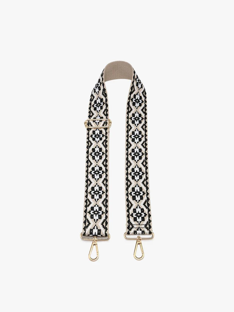 Tribal - Black/White Guitar Strap