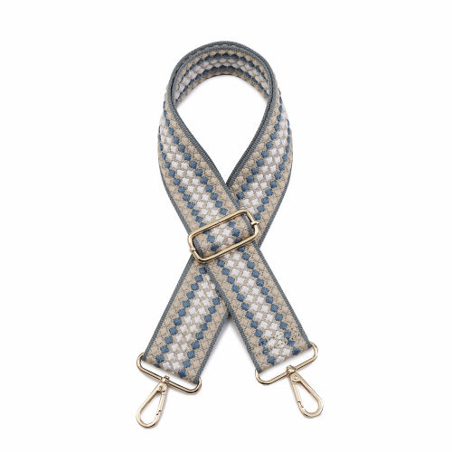 Dot - Blue/Beige Guitar Strap