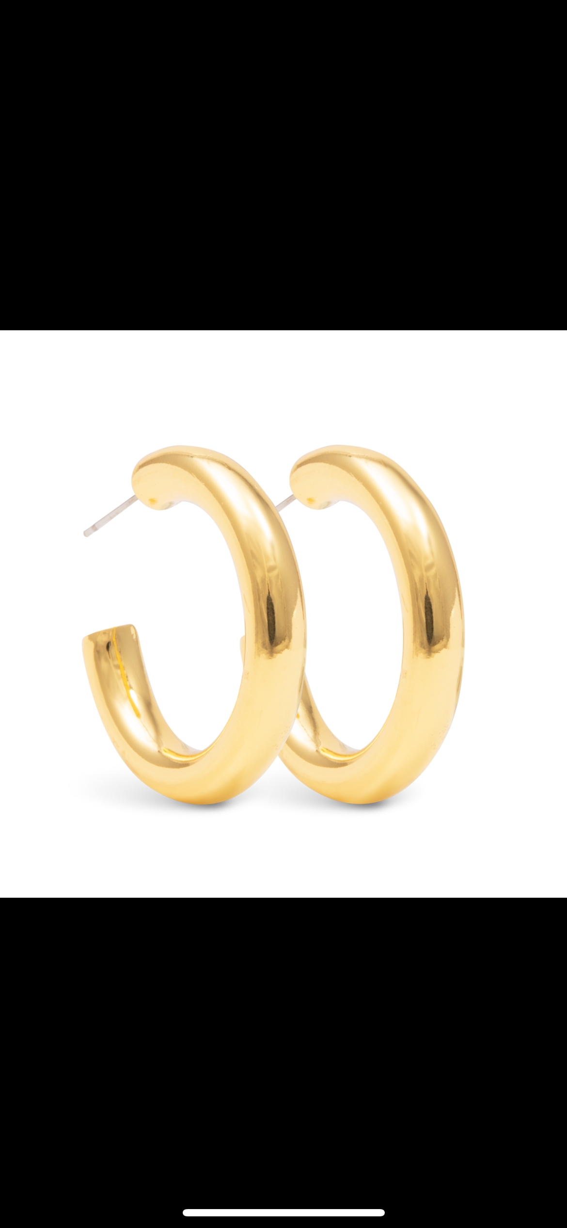 Gold Savannah Polished Hoop