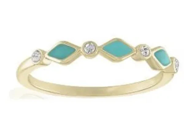 Turquoise Stone Gold Ring