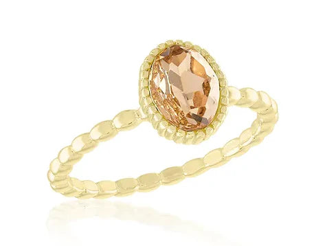 Oval Stone Gold Ring