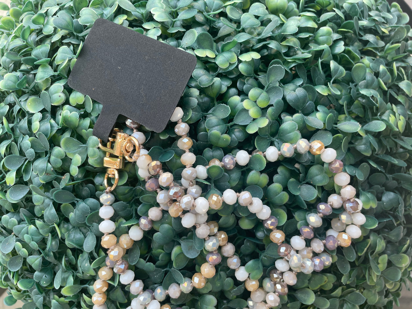 Muted Beaded Crossbody Phone Chain