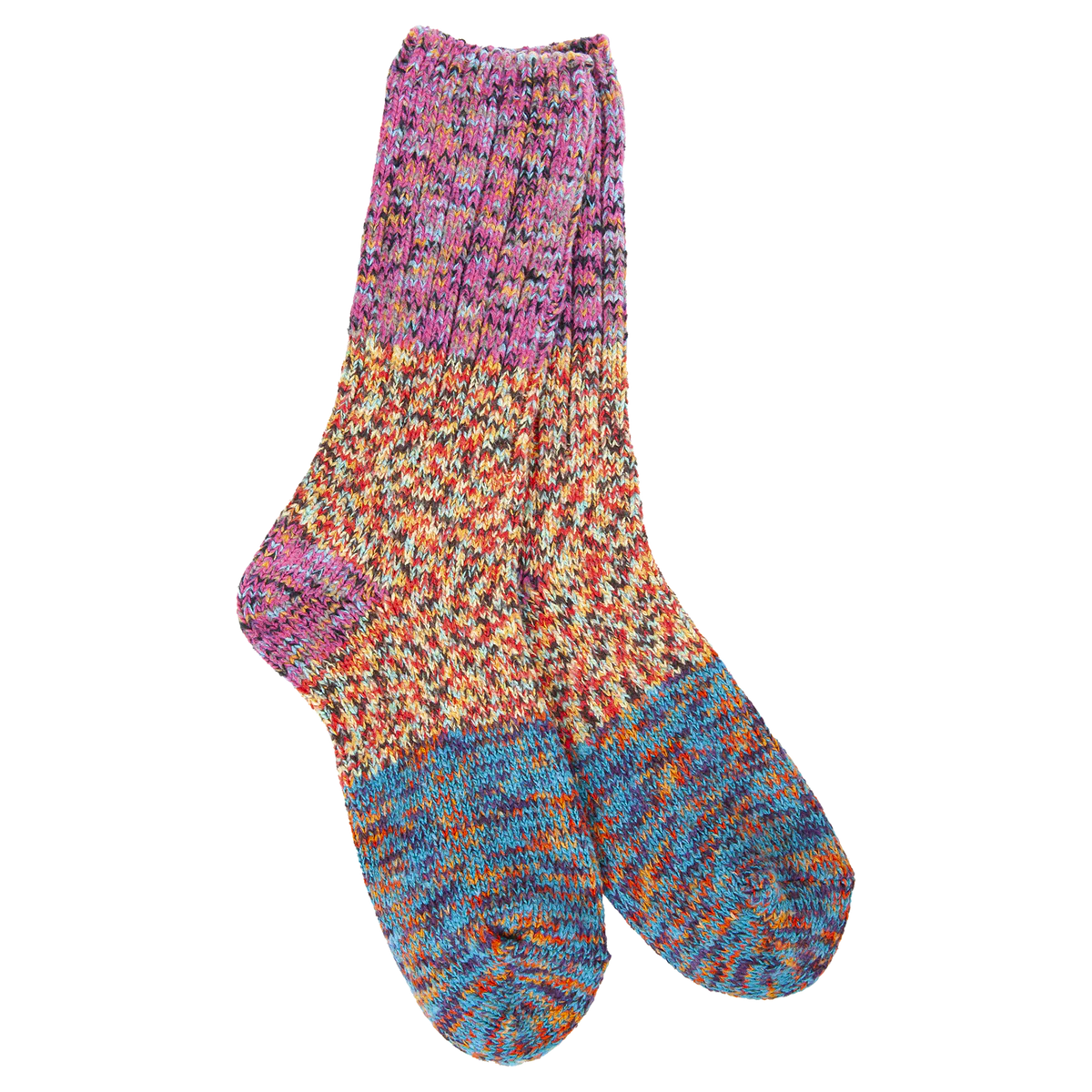 World's Softest Socks + Weekend Crew Ragg Colorblock