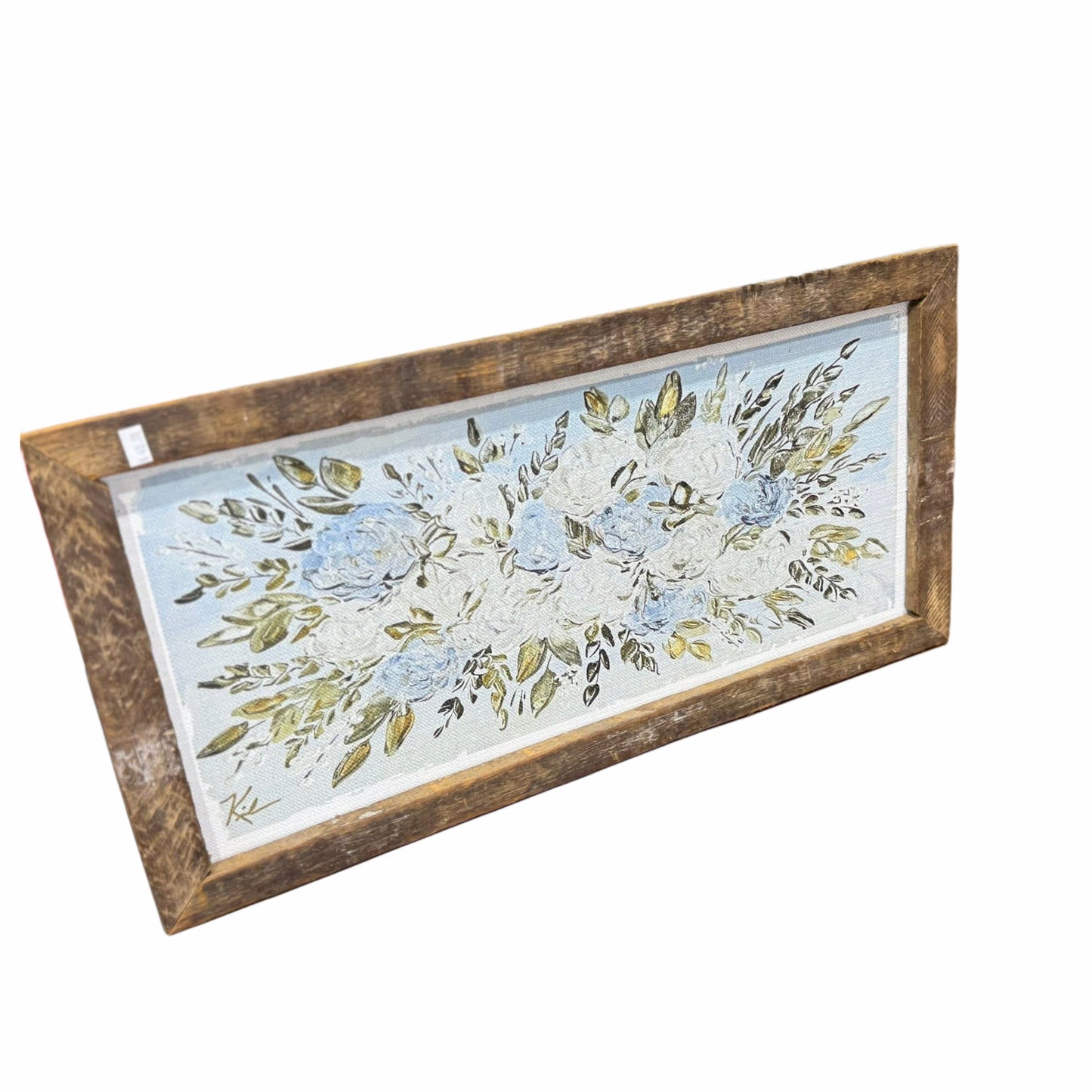 Blue & White Floral Painting
