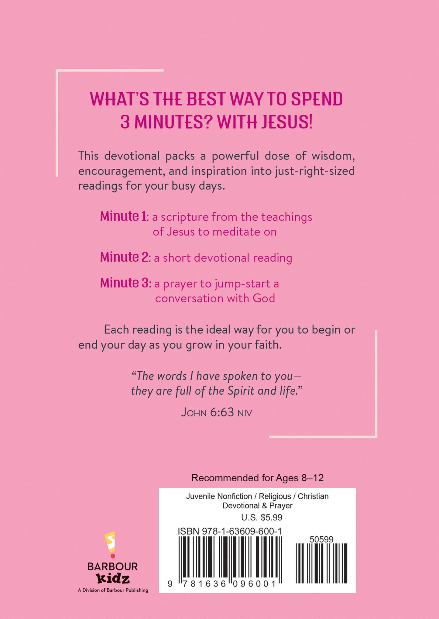 3 Minutes with Jesus - 180 Devotions for Girls