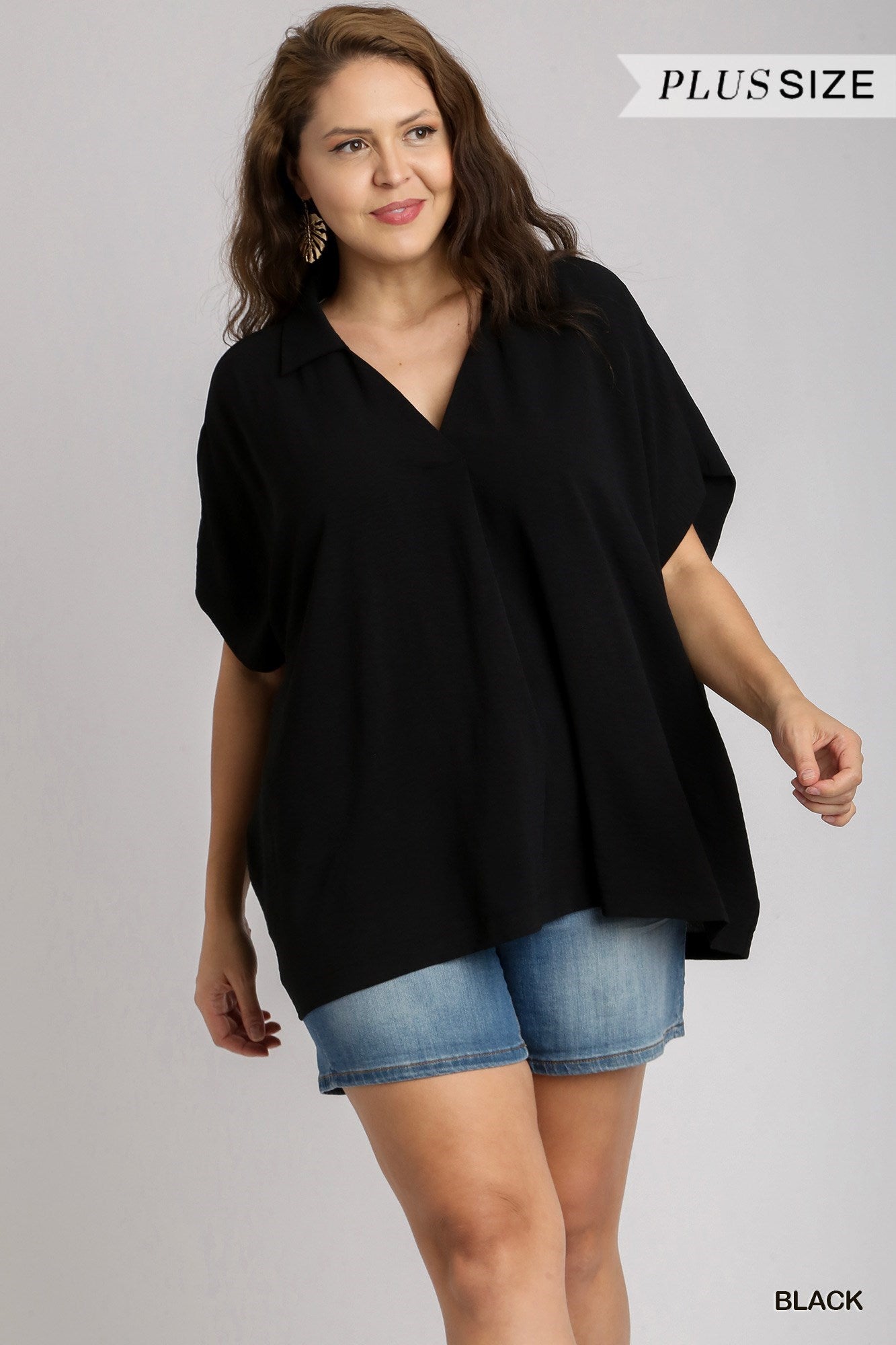 Black Oversized Plus Size Top