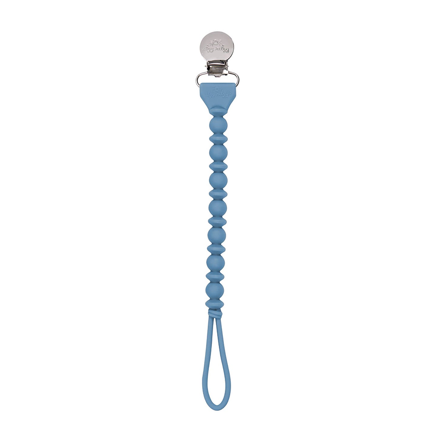 Sweetie Strap Silicone One-Piece Pacifier Clips: Blue Beaded