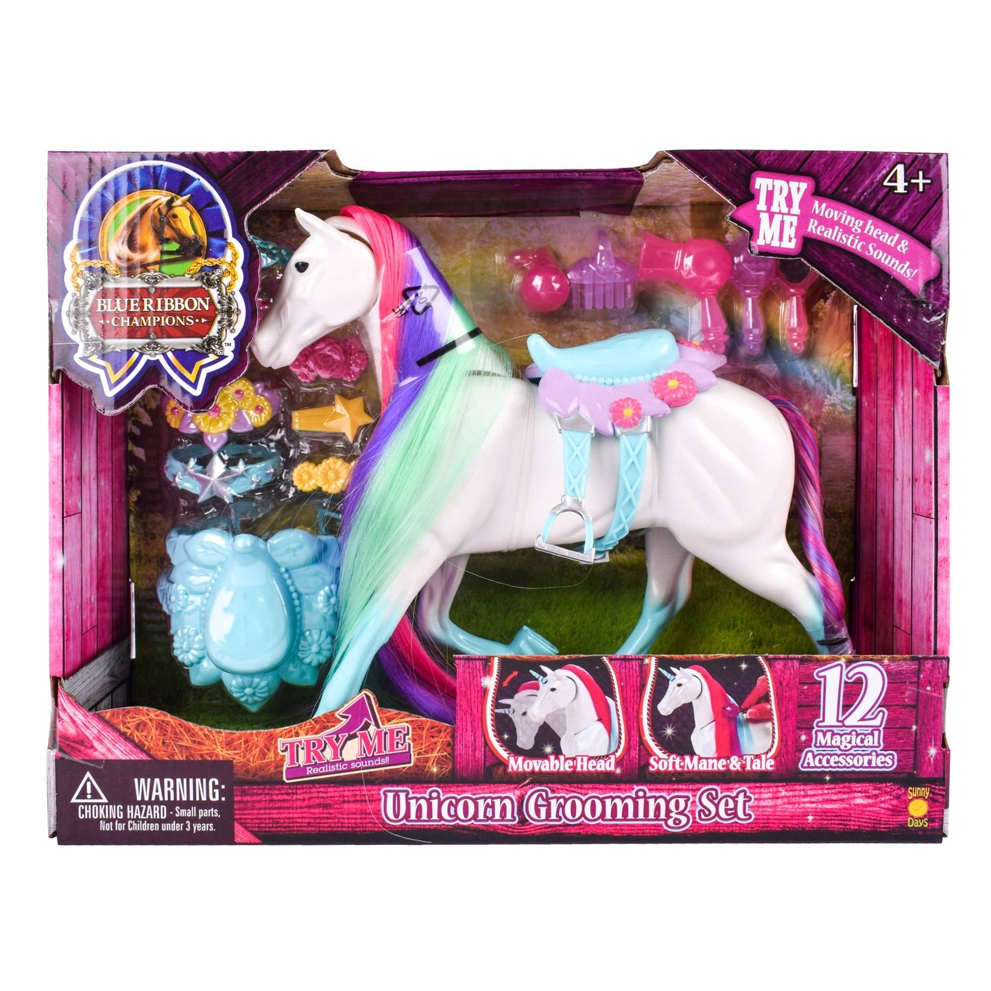 Blue Ribbon Champions Fantasy Unicorn Grooming Set Playset